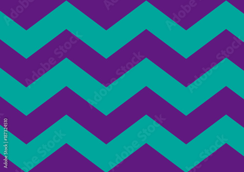 Purple and Aqua Chevron Pat...