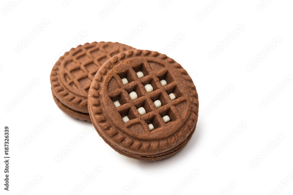 double biscuit sandwich isolated double biscuit sandwich isolated