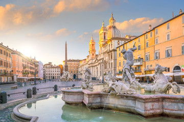 Acrylglasbilder Rom Neptunbrunnen an der Piazza Navona  © f11photo