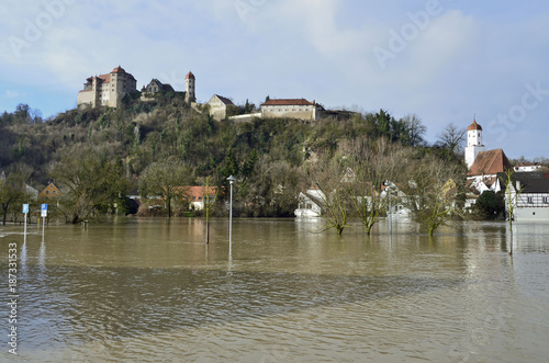 Hochwasser der Wörnitz in Harburg photo