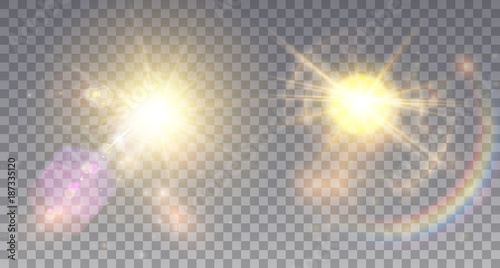 Two vivid summer suns 