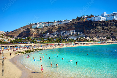 
Bay of Amadores Beach in Gran Canaria in Spain / Beach not far from Playa del Ingles  photo