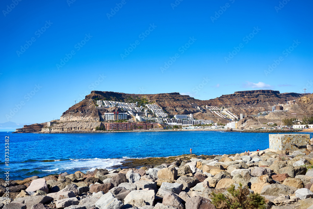 Bay of Tauro and Cura Beach in Gran Canaria in Spain / Beach not far from Playa del Ingles
