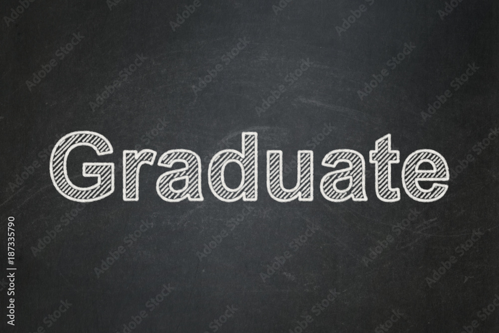 Fototapeta premium Studying concept: text Graduate on Black chalkboard background