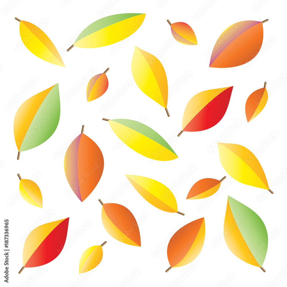 Fototapeta premium Pattern of autumn leaves (Rasterized Copy)