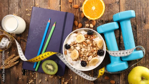 Obraz plan śniadania fitness