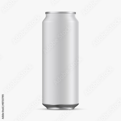 Aluminum Cans Empty 500ml on white background.