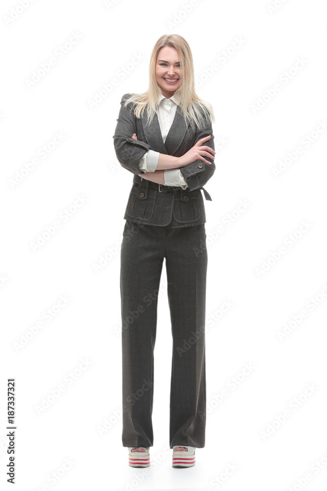 full-length portrait of young business woman full-length portrait of young business woman