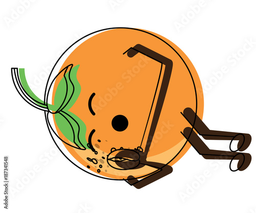 kawaii orange fruit icon