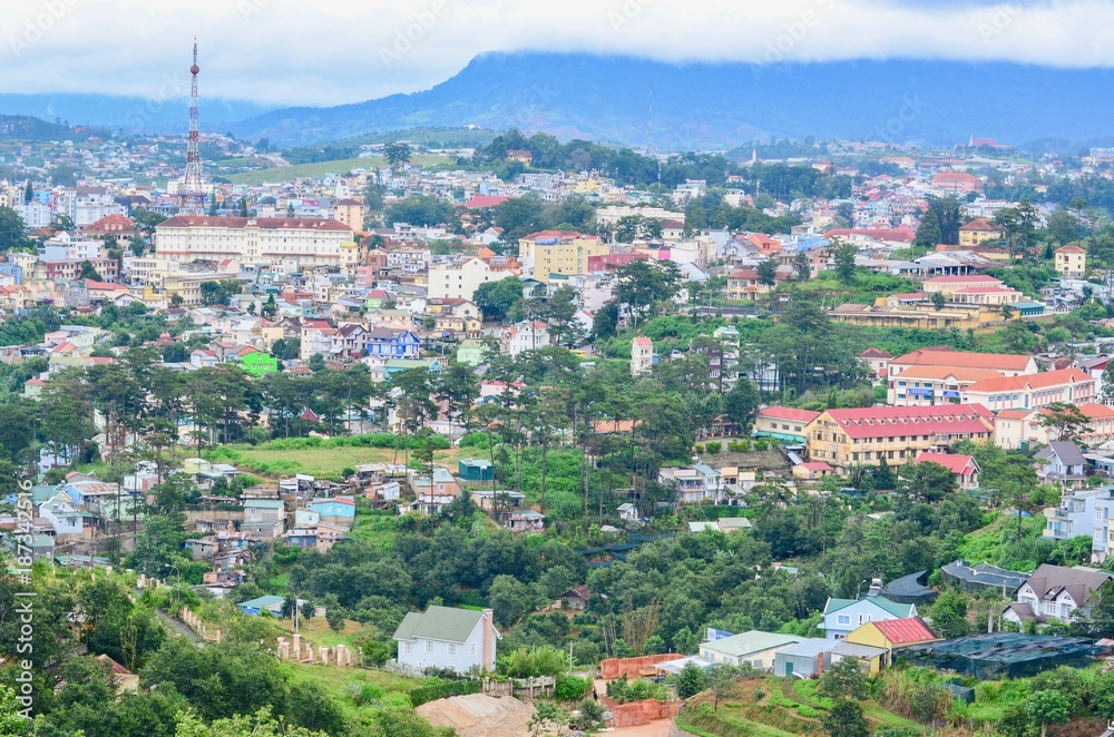 Beautiful View of Da Lat City in Vietnam