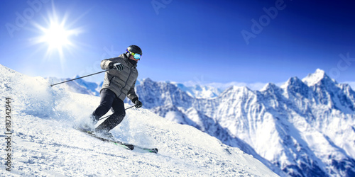 Obraz na plátně winter skier
