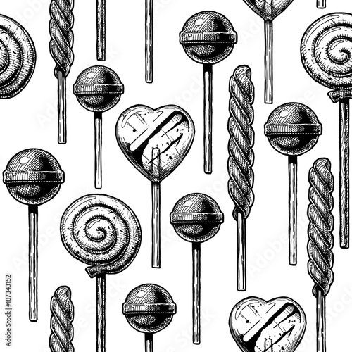 Pattern with different sweets