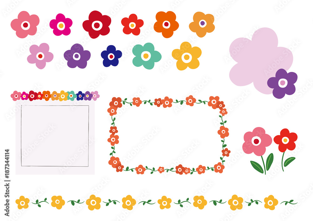 花　イラストセット