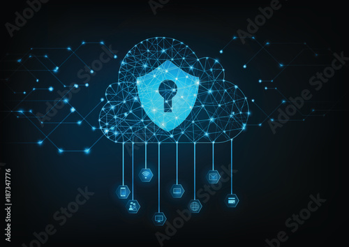 Cloud data security concept.