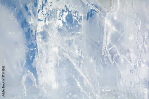 The texture of the ice