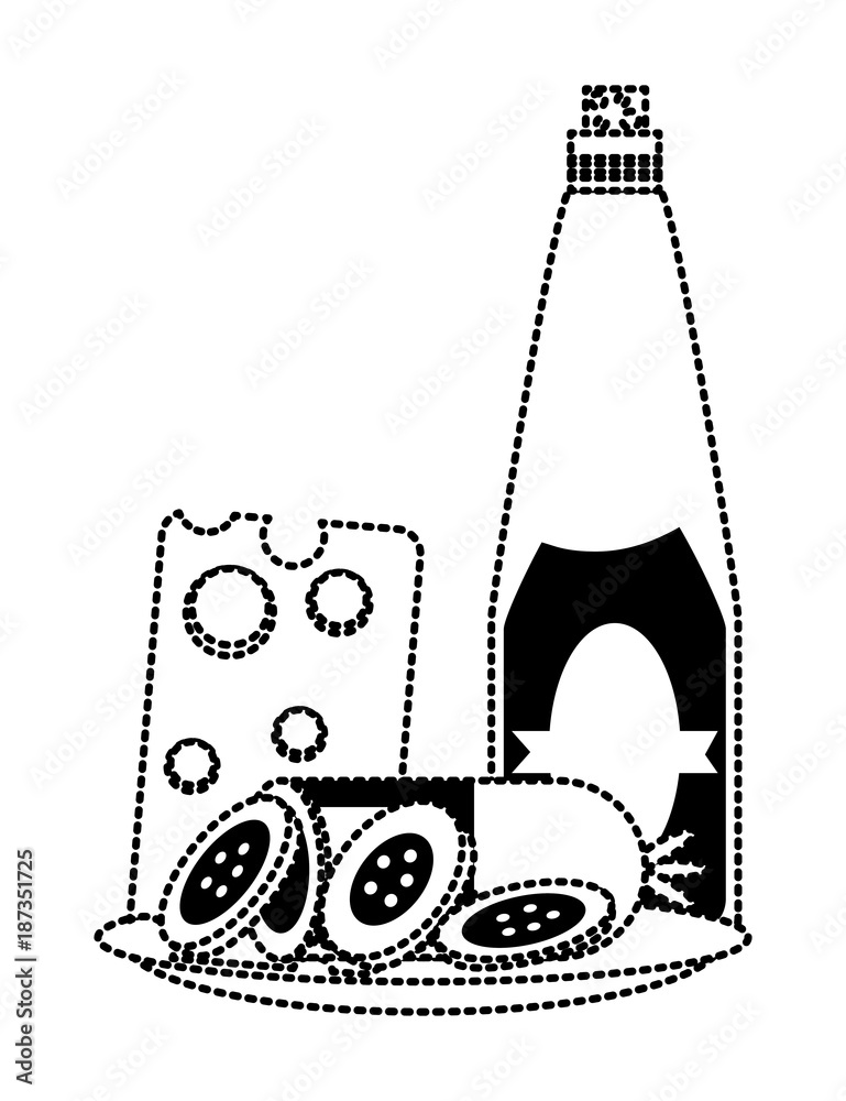 wine bottle and Cheese Board wine bottle and Cheese Board