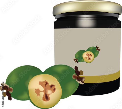 frutto della feijoas esotico verde feijoa