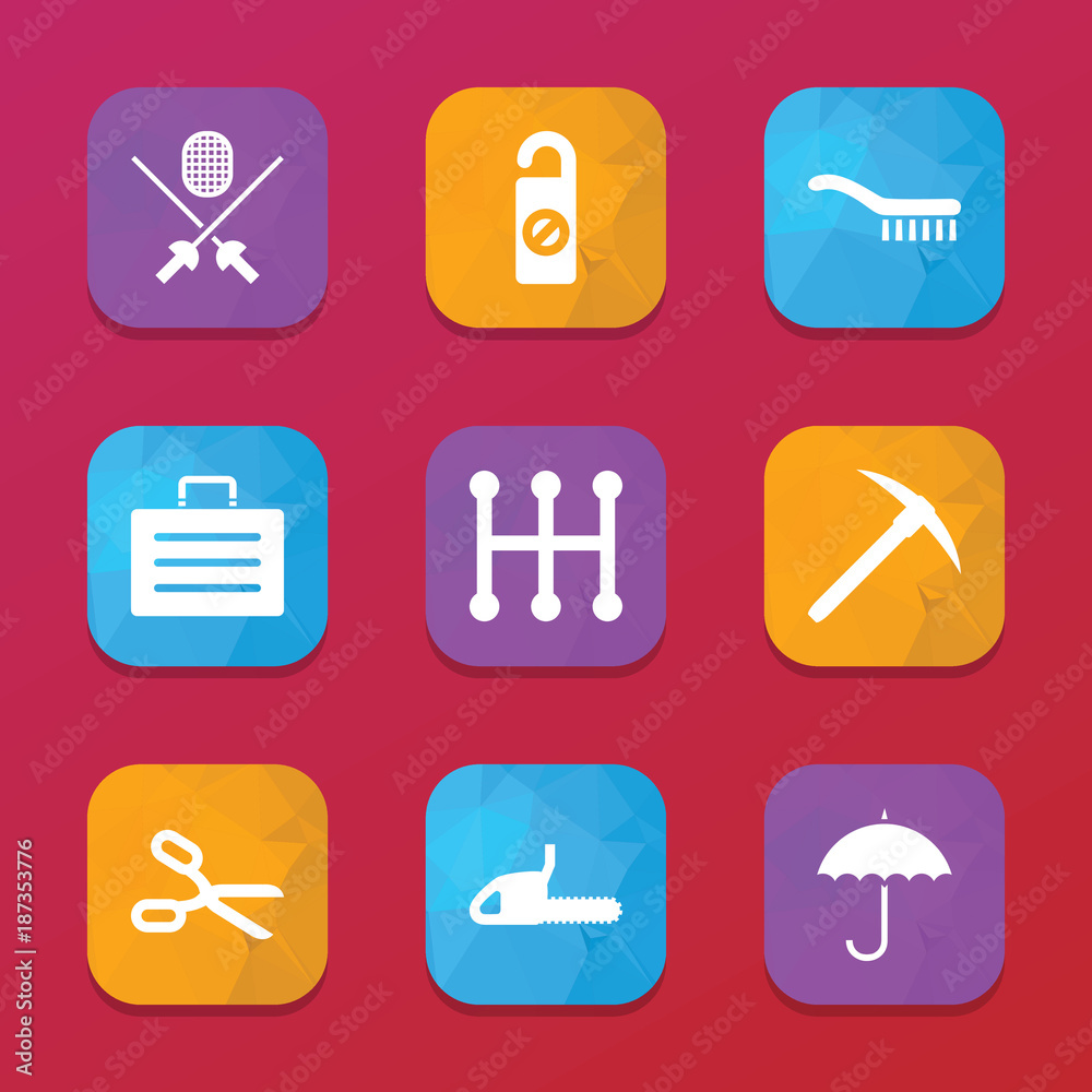Handle icons. vector collection filled handle icons set. Handle icons. vector collection filled handle icons set.