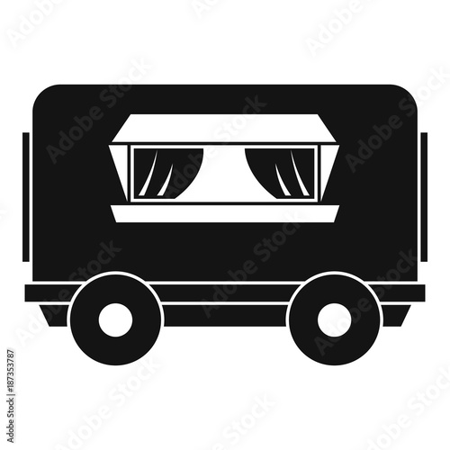 Food trailer icon, simple style