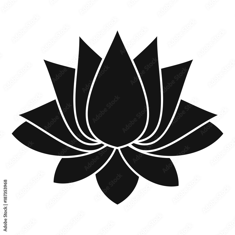 Lotus icon, simple style Lotus icon, simple style