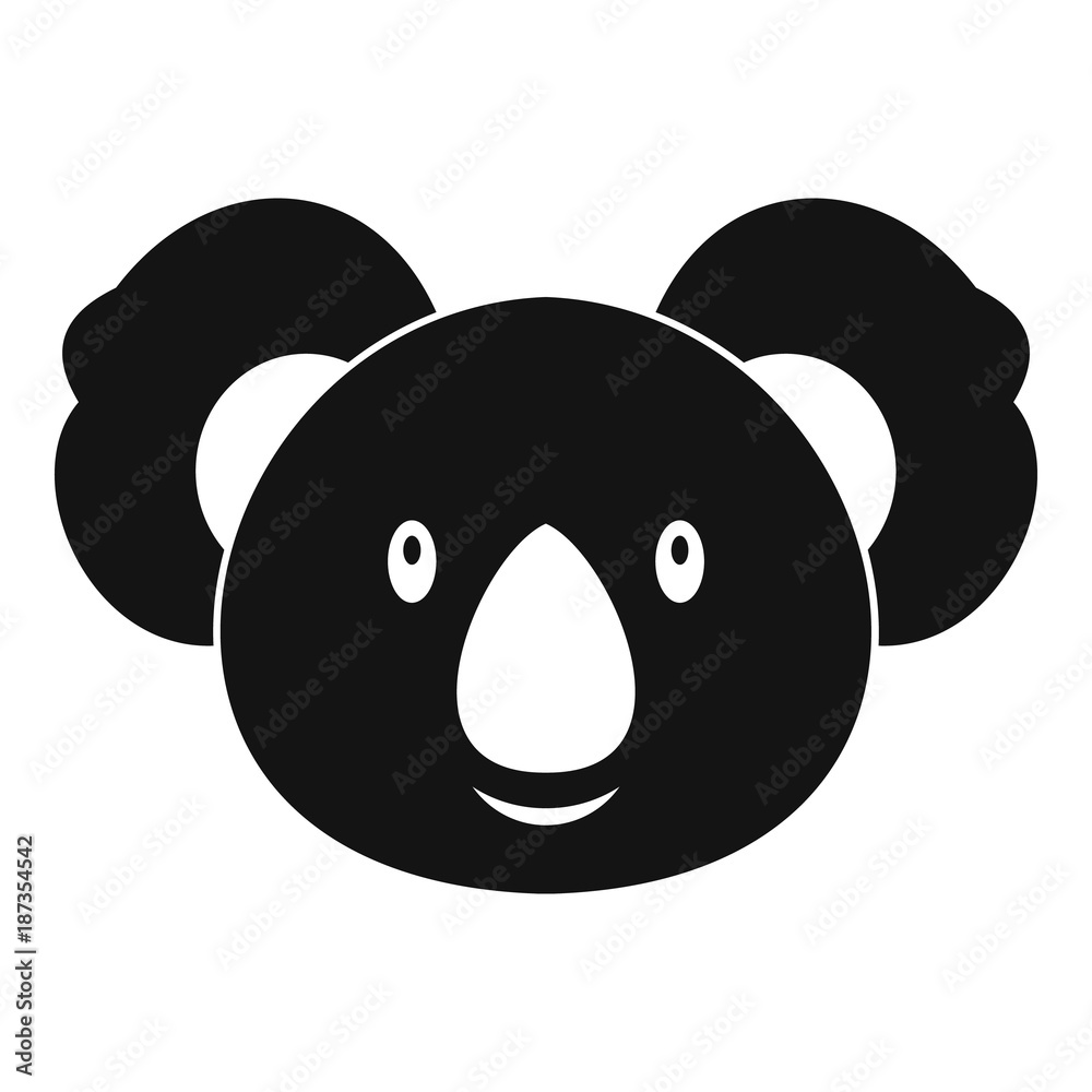 Naklejka premium Koala icon, simple style