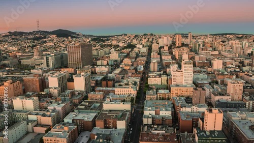 Time lapse of sunrise in San Francisco from night to day photo