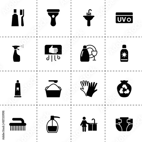 Hygiene icons. vector collection filled hygiene icons