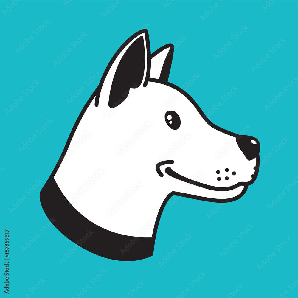 dog vector logo icon head hound bulldog cartoon illustration character
