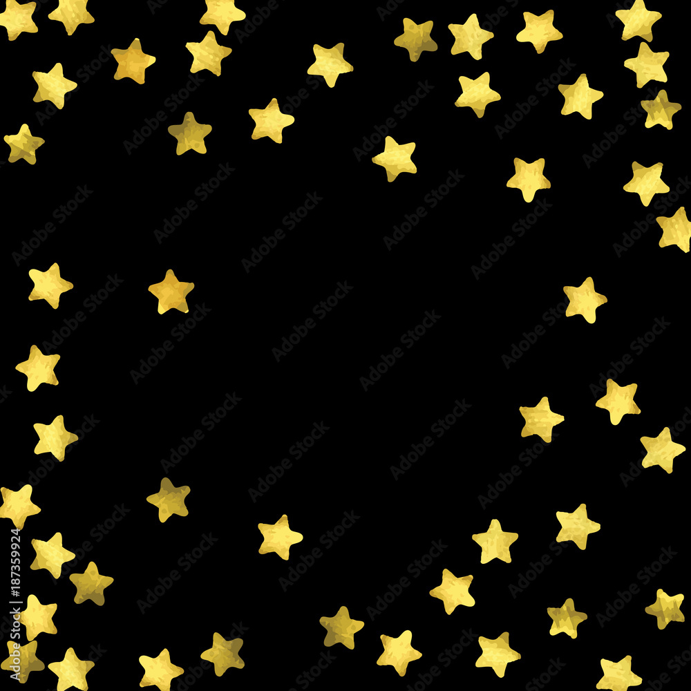 Golden confetti isolated on black background. Golden confetti isolated on black background.