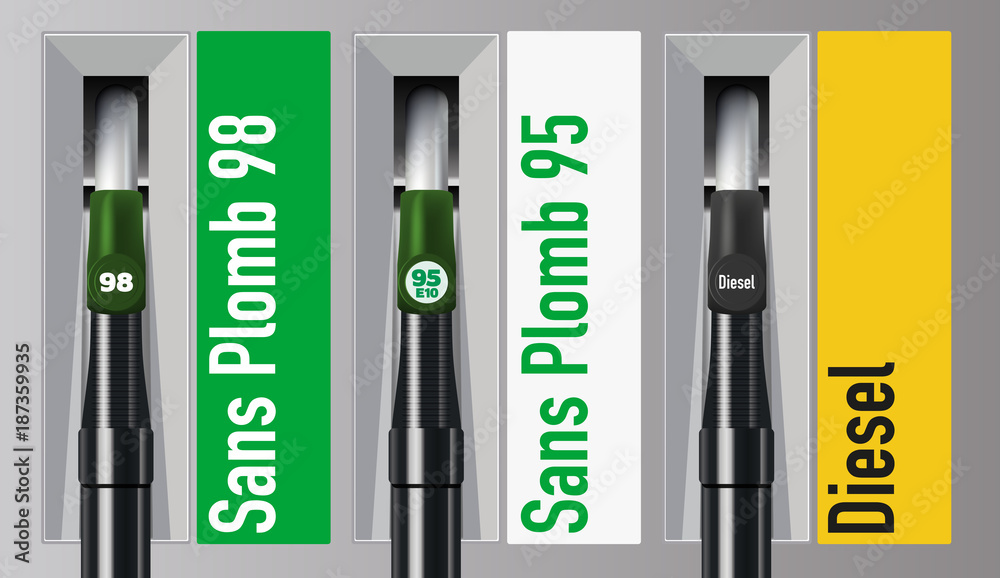 carburant - station service - pétrole - diesel - gazole - pompe à essence -  énergie - baril Stock Vector | Adobe Stock