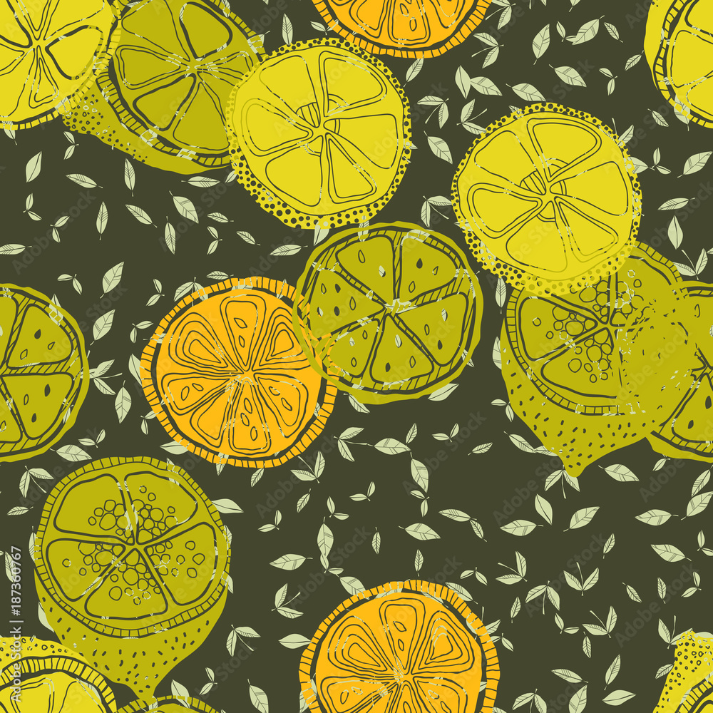 Lemons. Seamless pattern for decoration. Vector Lemons. Seamless pattern for decoration. Vector