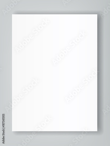 One blank poster bi fold brochure mockup cover template