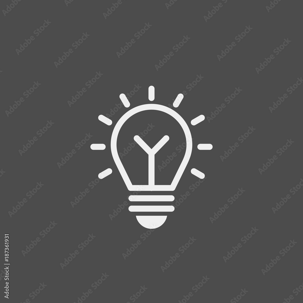 Bulb flat vector icon. Idea flat vector icon Bulb flat vector icon. Idea flat vector icon