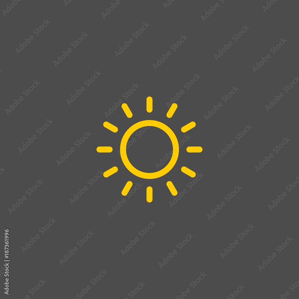 Fototapeta premium Sun flat vector icon