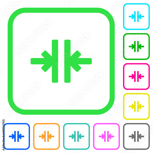 Vertical merge tool vivid colored flat icons