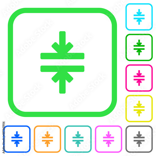 Horizontal merge tool vivid colored flat icons