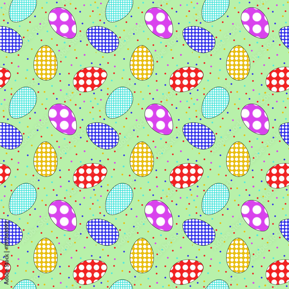 a pattern of Easter eggs a pattern of Easter eggs