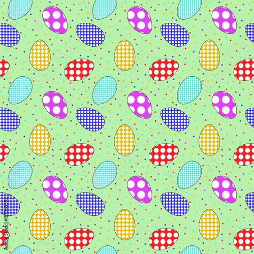 a pattern of Easter eggs