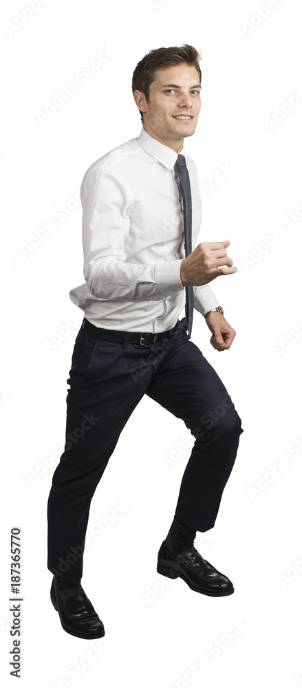isolated caucasian businessman