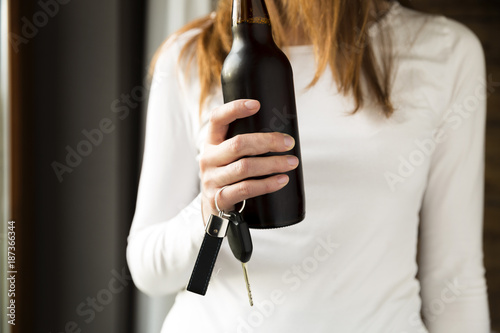 Bilde på lerret Do not drink and drive concept