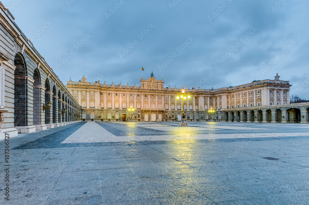 The Royal Palace of Madrid, Spain.