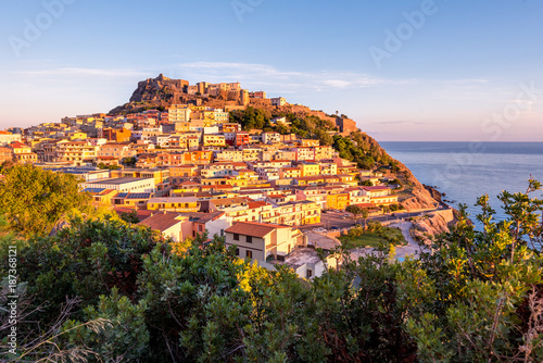Canvas Print Castelsardo (Castheddu, Casteddu Sardu), Sardinia, Italy