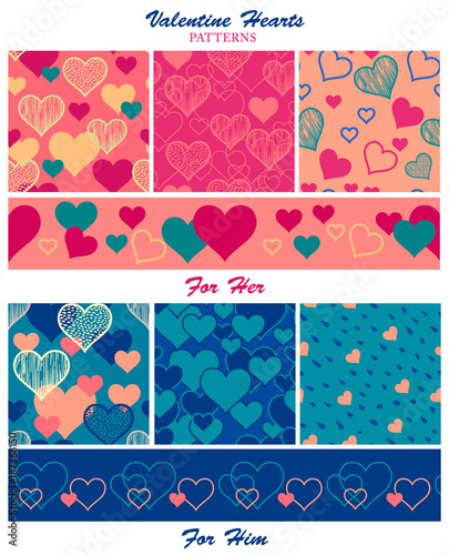 Valentine Hearts Patterns Collection