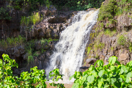View of the Waimea Falls  North Shore  Hawaii