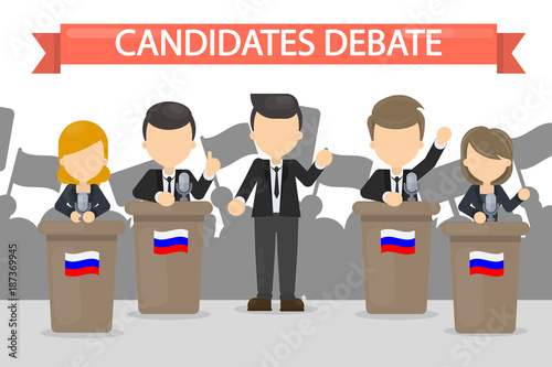 Candidates debates illustration.