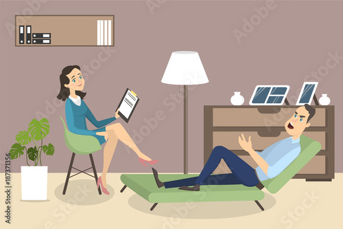 Woman at psychologist.