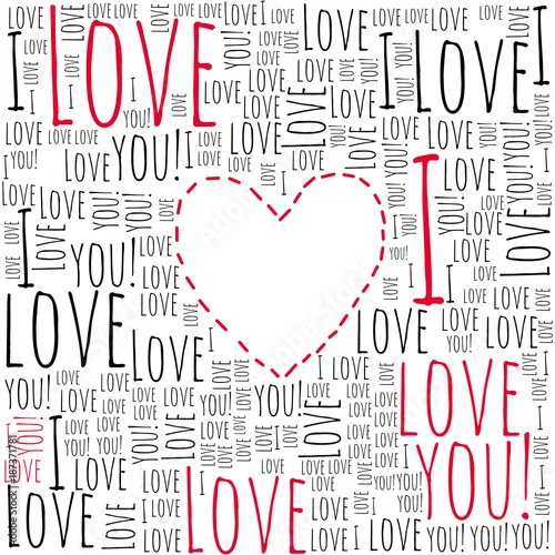 Obraz Love. Valentine's card. I love you. 