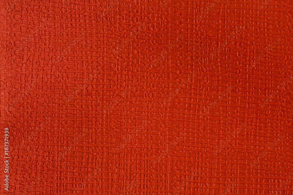 Fototapeta premium Red paper texture with embossing and stamping