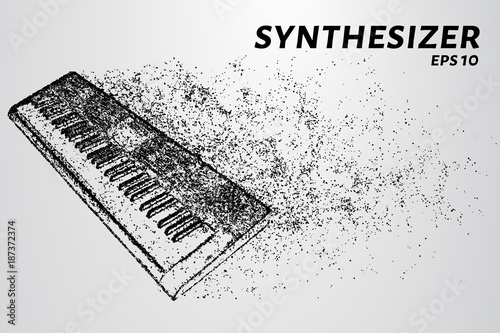 The synthesizer of the particles. The synthesizer consists of circles and points. Vector illustration.