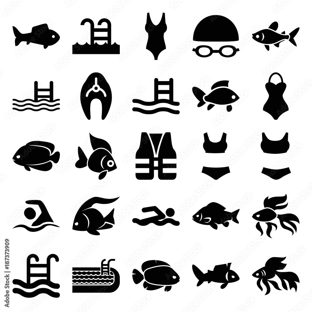 Swimming icons. set of 25 editable filled swimming icons Swimming icons. set of 25 editable filled swimming icons
